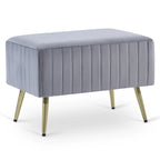24 Modern Upholstered Entryway Bench with Padded Velvet Seat